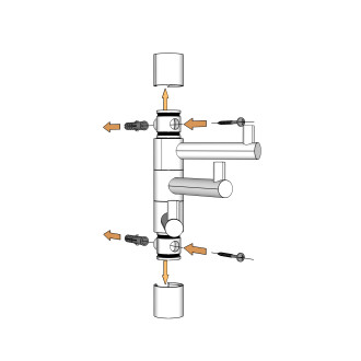 Černý trojitý otočný háček