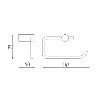 Černý držák na toaletní papír
