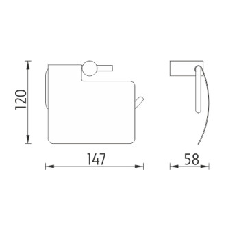 Černý držák na toaletní papír