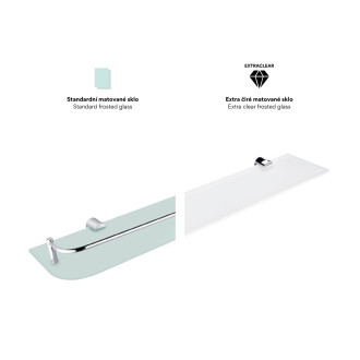 Černá police s ohrádkou, 30 cm