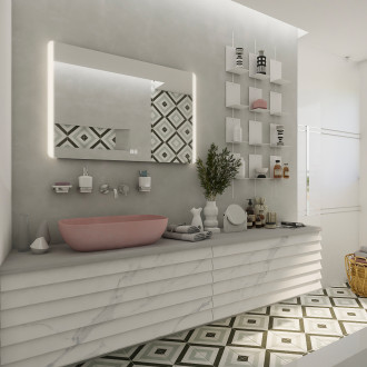 LED zrcadlo 1000x700 se dvěma dotykovými senzory