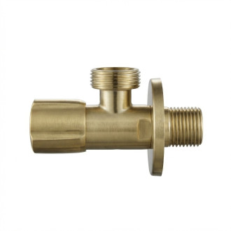 Rohový ventil 02 1/2" x 3/4" Brush Gold