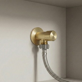 Rohový ventil 02 1/2" x 3/4" Brush Gold