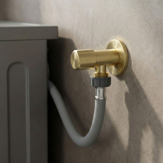 Rohový ventil 02 1/2" x 3/4" Brush Gold