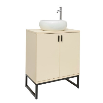 Koupelnová skříňka s umyvadlem Ceramia Easy 60x73x36 cm jasmín mat EASYUMDB11