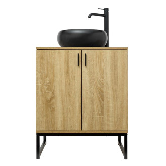 Koupelnová skříňka s umyvadlem Ceramia Easy 60x73x36 cm světlý dub lesk EASYUMDB6