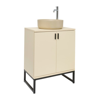 Koupelnová skříňka s umyvadlem Ceramia Easy 60x73x36 cm jasmín mat EASYUMDB9