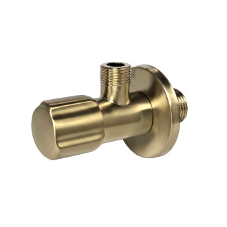 Rohový ventil 02 1/2" x 3/8" Brush Gold
