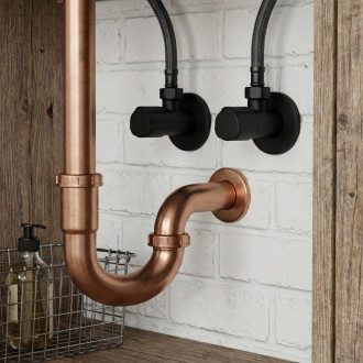 Rohový ventil 02  1/2" x 3/8" Black