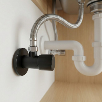 Rohový ventil 02  1/2" x 3/8" Black