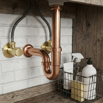 Rohový ventil 02 1/2" x 3/8" Brush Gold