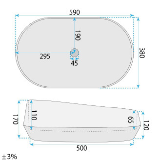 Umyvadlo na desku Zoe Venice