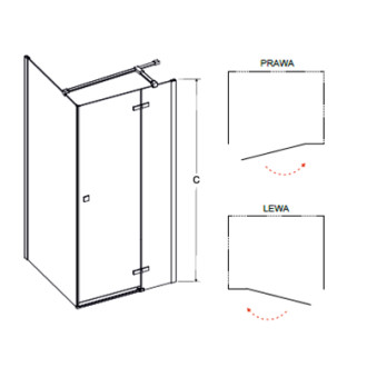 Obdélníkový sprchový kout PIXA BLACK