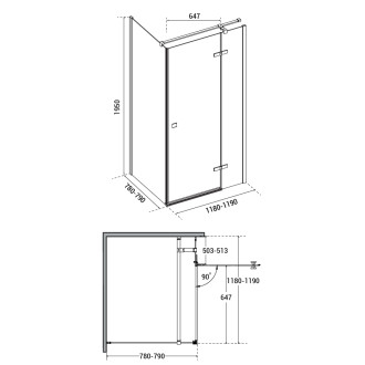 Obdélníkový sprchový kout PIXA GRAFIT