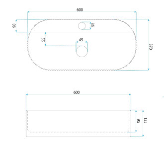REA Umyvadlo na desku Marcela 60 Saturn REA-U3519