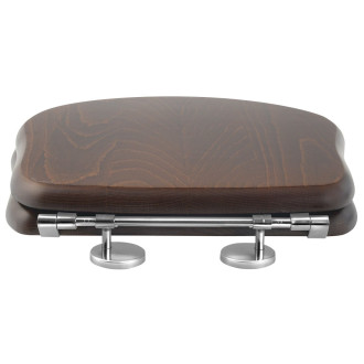 RETRO WC sedátko Soft Close, ořech/chrom