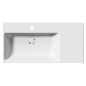 NUBES keramické umyvadlo 100x50cm, s odkládací plochou vpravo, bílá mat