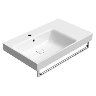 NUBES keramické umyvadlo 80x50cm, s odkládací plochou vpravo, bílá ExtraGlaze