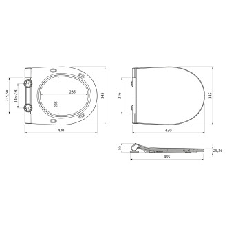 ABSOLUTE WC sedátko, Soft Close, Easy Take, bílá