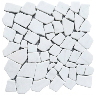 Kamenná mozaika Premium Mosaic Stone bílá 30x30 cm mat STMOSWH