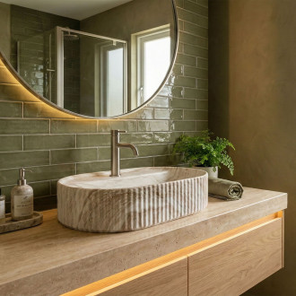 REA Umyvadlo na desku Marcela 60 Vanilla REA-U3517