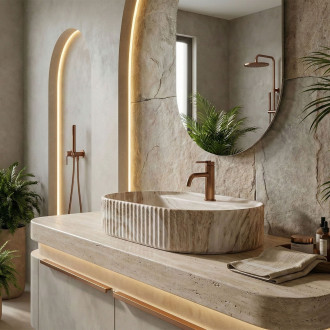 REA Umyvadlo na desku Marcela 60 Vanilla REA-U3517