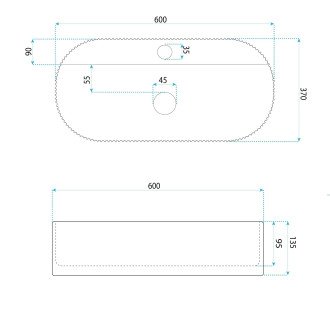 REA Umyvadlo na desku Marcela 60 Vanilla REA-U3520