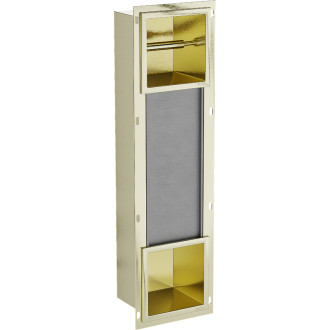 Mexen X-Wall-BP uchwyt na papier toaletowy z magazynkiem, złoty szczotkowany - 1954