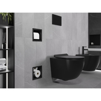 Mexen X-Wall-BP uchwyt na papier toaletowy z magazynkiem, czarny - 1974