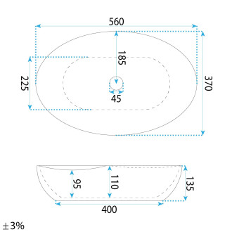 REA Umyvadlo na desku Emilia Grid REA-U3509