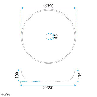 REA Umyvadlo na desku Destiny REA-U3502