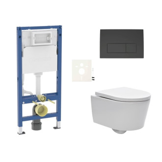 Závěsný WC set do lehkých stěn / předstěnová SAT Brevis SIKOGESBRED50BL2
