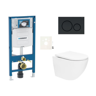 Závěsný WC set do lehkých stěn / předstěnová SAT SIKOGESTOR67S20BL