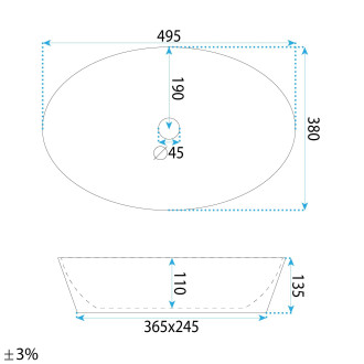 REA Umyvadlo na desku Samanta Zen REA-U3532