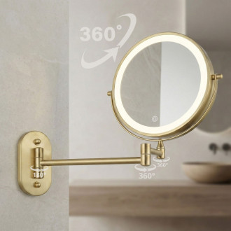 REA Zrcadlo LED Glow Brush Gold HOM-70002