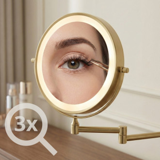 REA Zrcadlo LED Glow Brush Gold HOM-70002