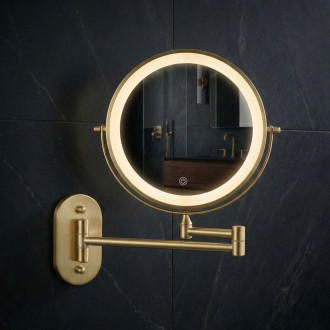 REA Zrcadlo LED Glow Brush Gold HOM-70002