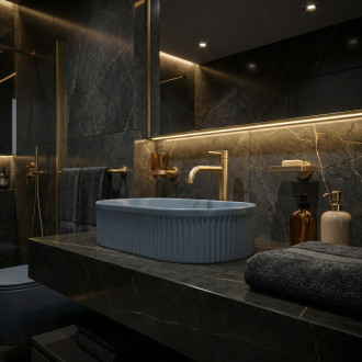 REA Umyvadlo na desku Vanda Blueberry Matt REA-U3535