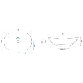 REA Umyvadlo na desku ROYAL Cinnamon  Matt REA-U3530
