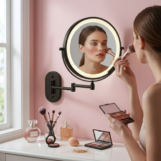 REA Zrcadlo LED Glow Black HOM-70000