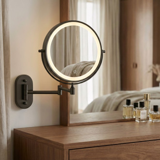 REA Zrcadlo LED Glow Black HOM-70000