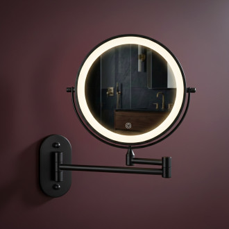 REA Zrcadlo LED Glow Black HOM-70000