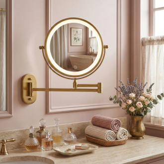 REA Zrcadlo LED Glow Old Gold HOM-70001