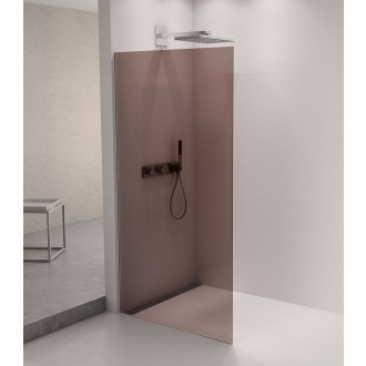 ARCHITEX sada pro uchycení skla podlaha-stěna se spádovou lištou, 1615x2105mm, levá, leštěný hliník