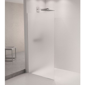 ARCHITEX sada pro uchycení skla podlaha-stěna se spádovou lištou, 1615x2105mm, levá, leštěný hliník