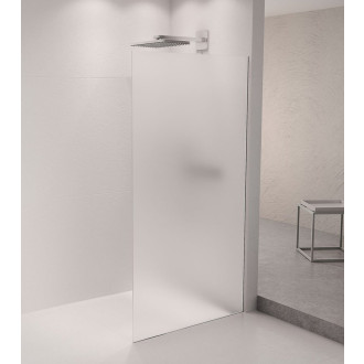 ARCHITEX sada pro uchycení skla podlaha-stěna se spádovou lištou, 1615x2105mm, pravá, leštěný hliník