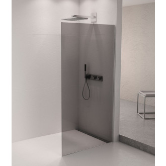 ARCHITEX sada pro uchycení skla podlaha-stěna se spádovou lištou, 1615x2105mm, pravá, leštěný hliník