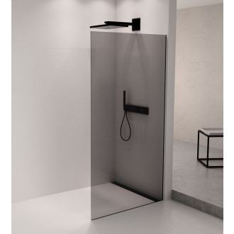 ARCHITEX sada pro uchycení skla podlaha-stěna se spádovou lištou, 1615x2105mm, pravá, černá mat