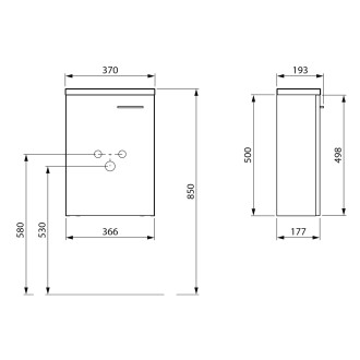 ZOJA umyvadlová skříňka 37x50x18cm, dub platin