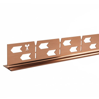 REA Spádová lišta sprchové vaničky 120cm Brush Copper REA-K9492